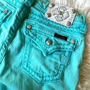 Teal Miss Me Jeans